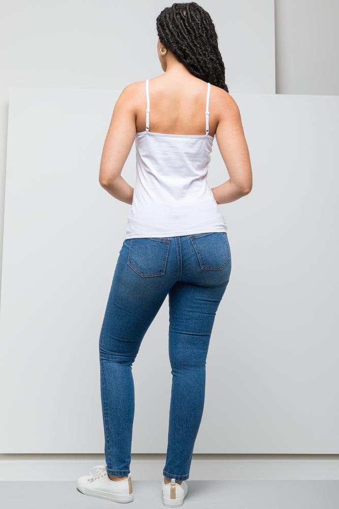 Adjustable Strap Cami White (2)