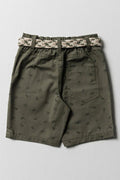 Belted Chino Shorts Dark Green (2)