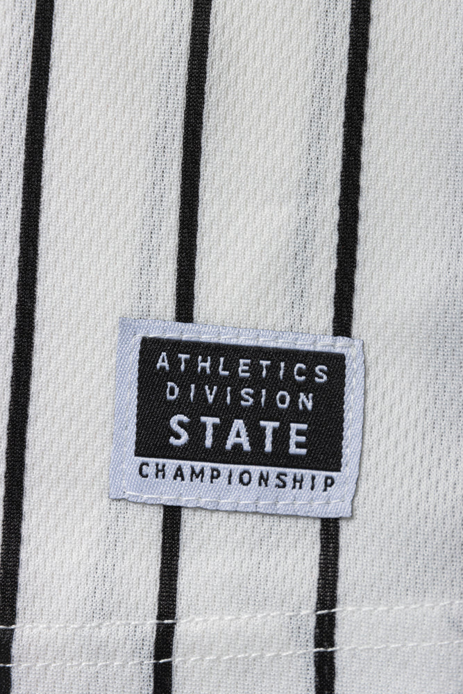 V-Neck Stripe Sporty T-Shirt Black & White (2)