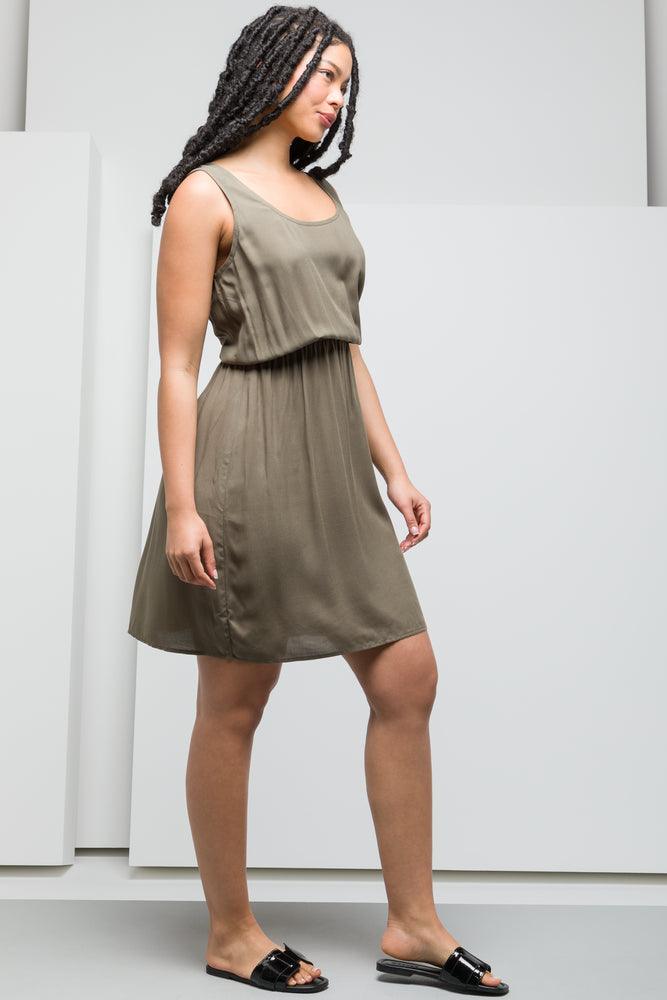 Sleeveless Dress Olive Green Ackermans