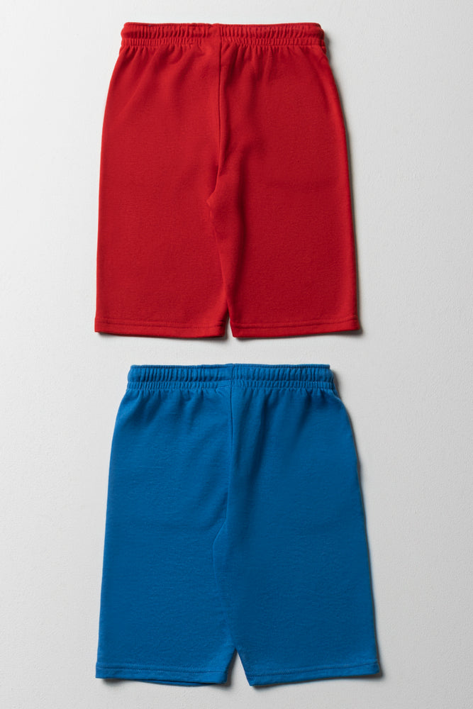Spider-Man 2 Pack Shorts Red & Blue (3)