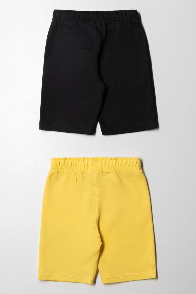 Batman 2 Pack Shorts Black & Yellow (3)