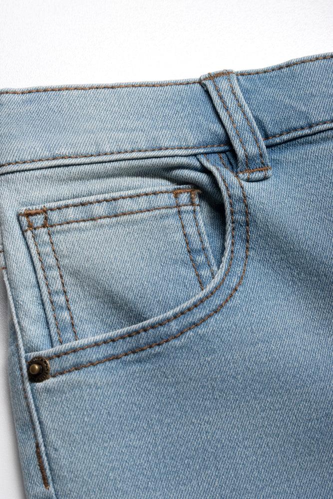Ripped Denim Shorts Blue (1)