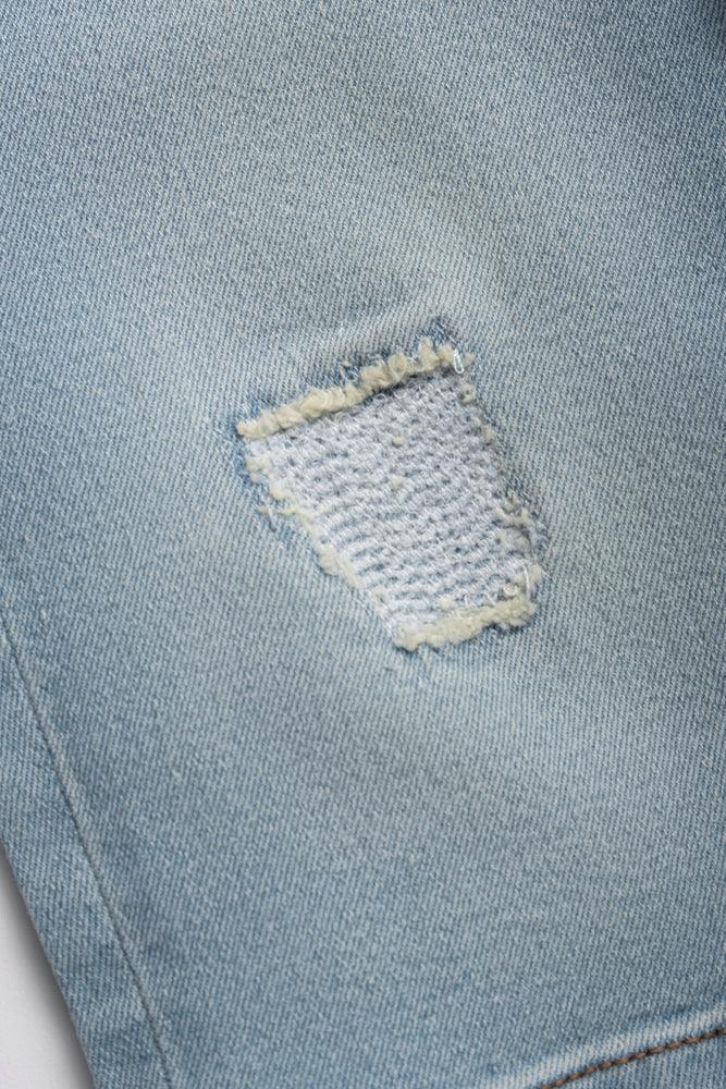Ripped Denim Shorts Blue (2)