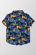 Tropical Short Sleeve Shirt Navy (3)