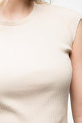 Rib Sleeveless Top Natural (3)