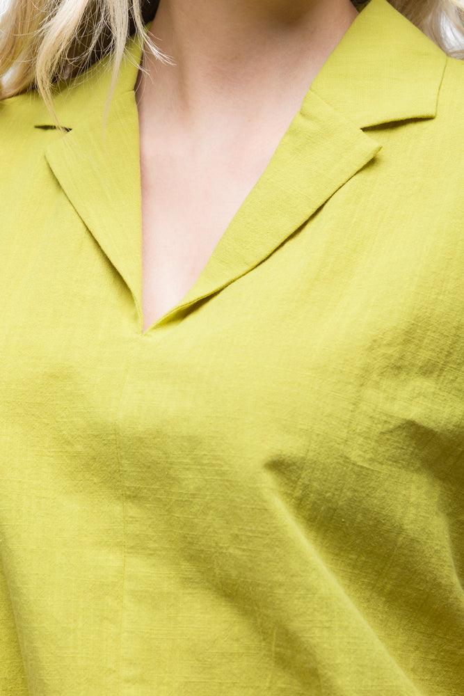 V-Neck Short Sleeve Top Green (3)
