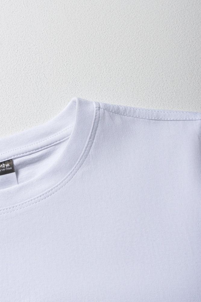 Crew Neck Short Sleeve T-Shirt White (1)