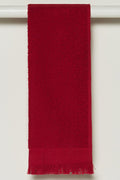 Fringed Guest Towel Red
