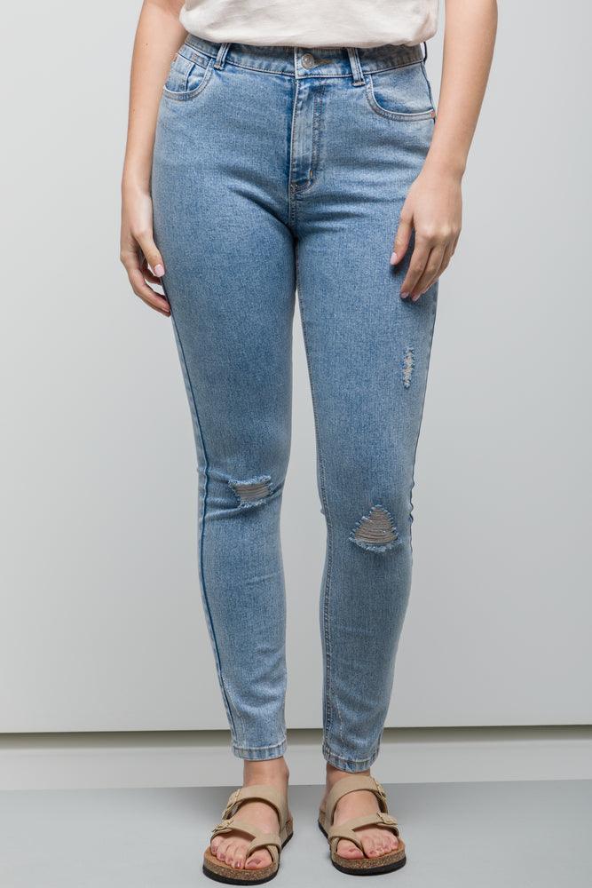 Ripped Skinny Denim Jeans Blue