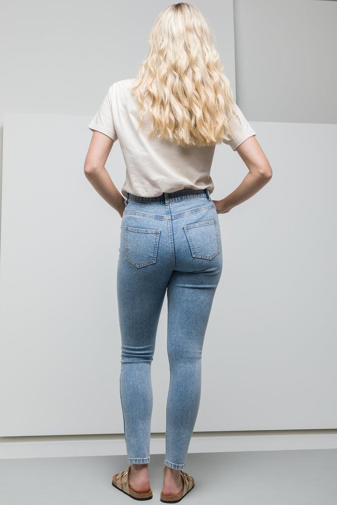Ripped Skinny Denim Jeans Blue (3)