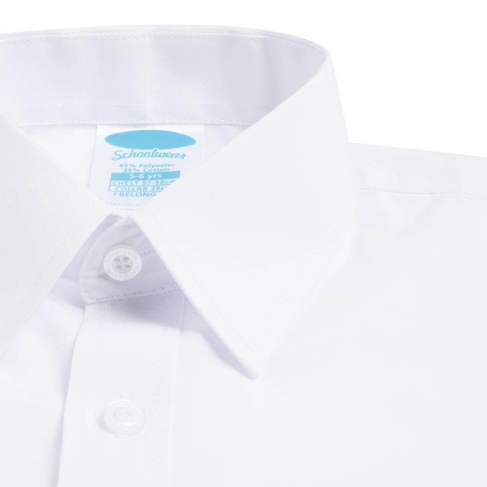 Boys School Long Sleeve Collar Shirt White Toughees (5)