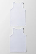 Pb 2 Pack Sleeveless Vests  White (2)