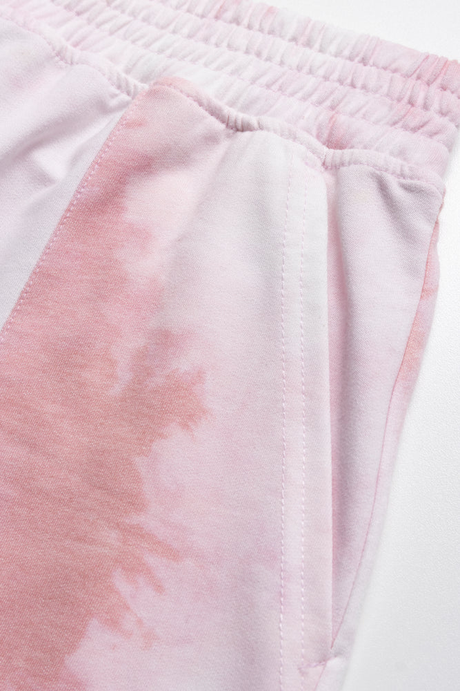 Tie Dye Pull On Shorts Lilac (1)
