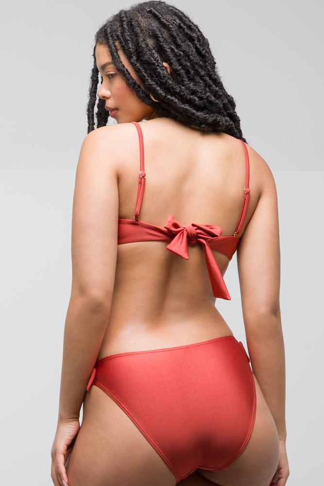 Bikini Top With Ruching Rust (2)