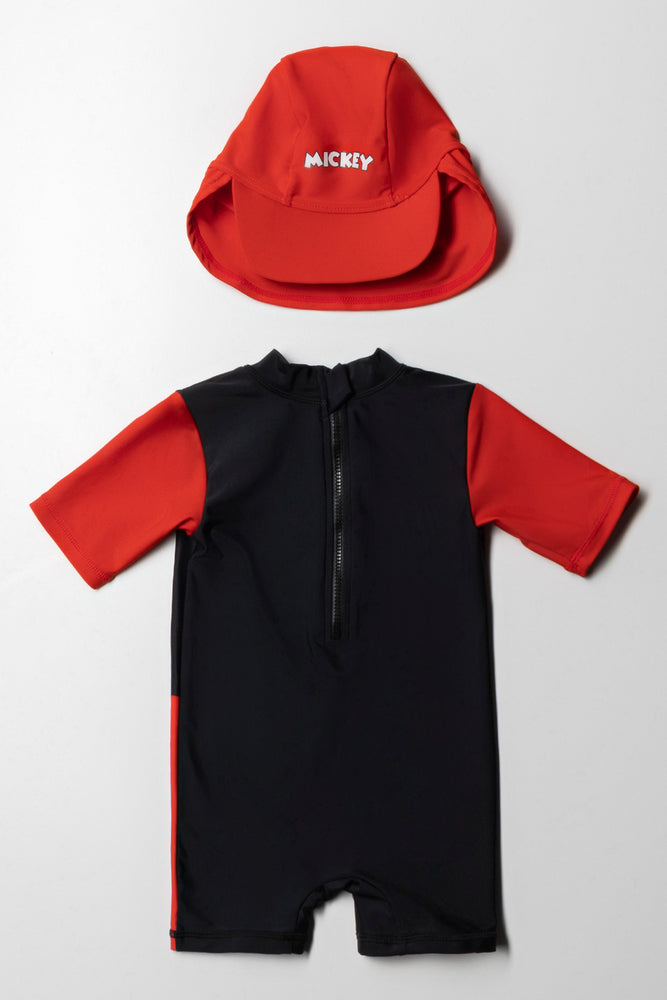 Mickey Mouse Swimsuit & Hat Red (3)