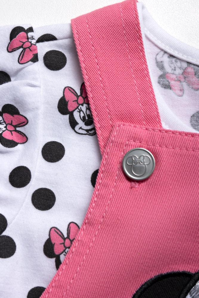 Minnie Mouse Pinafore Dress Set Pink