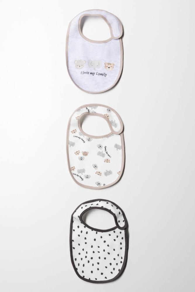 3 Pack Bib Uni Natural