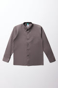Unisex Primary School Long Sleeve Collar Shirt Grey Toughees