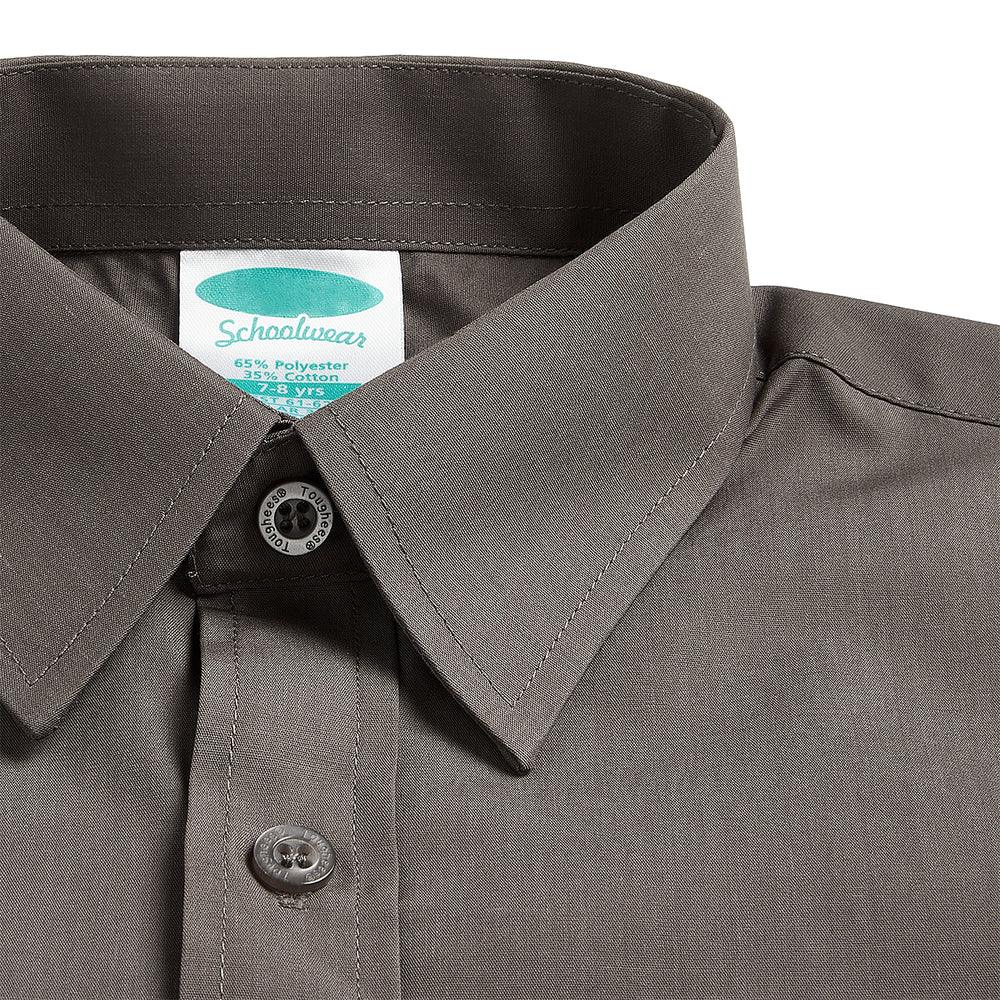 Unisex Primary School Long Sleeve Collar Shirt Grey Toughees (5)