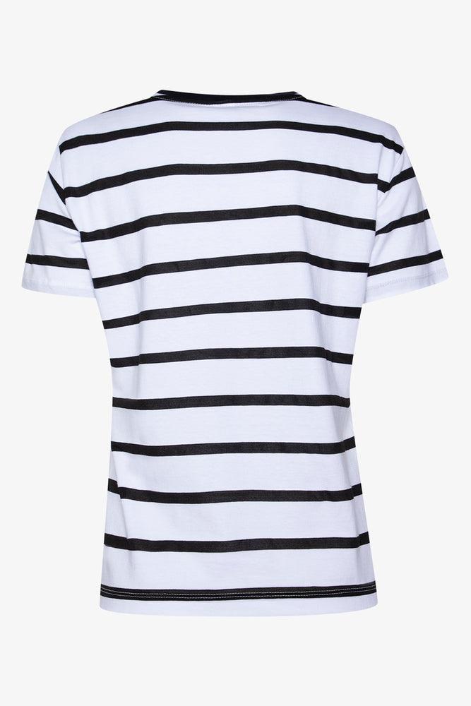 Stripe Short Sleeve T-Shirt White (1)