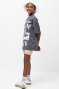 Cherish The Sun Oversized Short Sleeve T-Shirt Dark Grey (1)