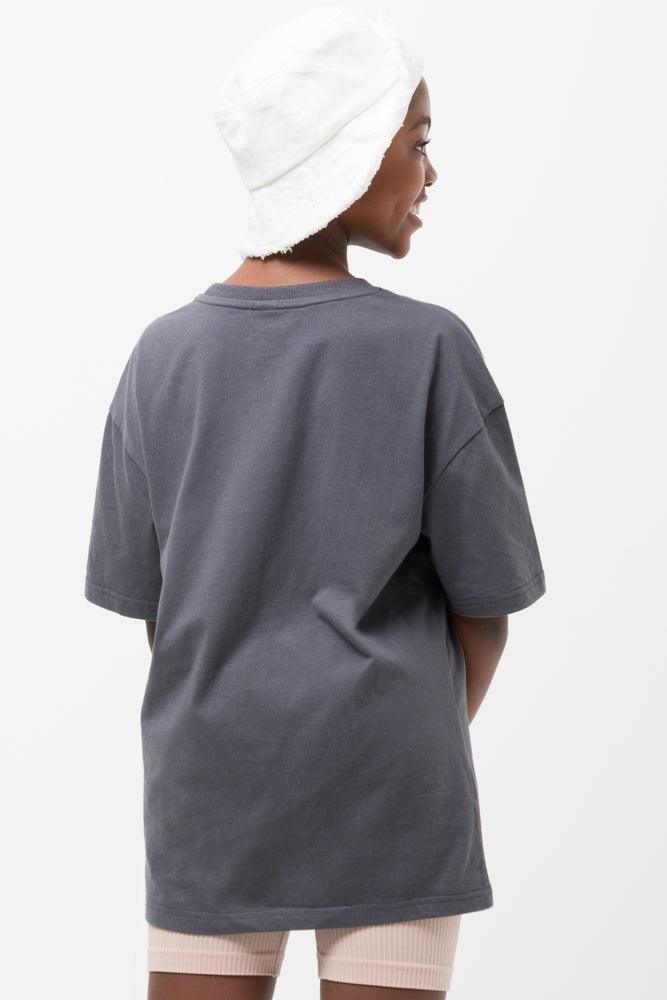 Cherish The Sun Oversized Short Sleeve T-Shirt Dark Grey (2)