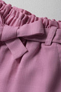 Linen Shorts Pink (1)