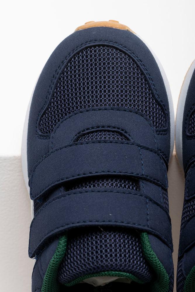 Boys navy velcro trainers sales