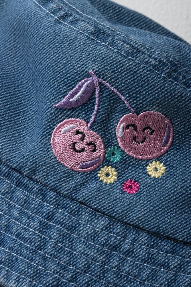 Cherry Denim Bucket Hat Blue (1)