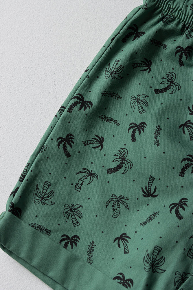 2 Pack Shorts Green & Natural