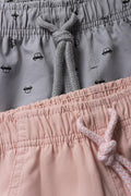 2 Pack Shorts Pink And Grey (1)