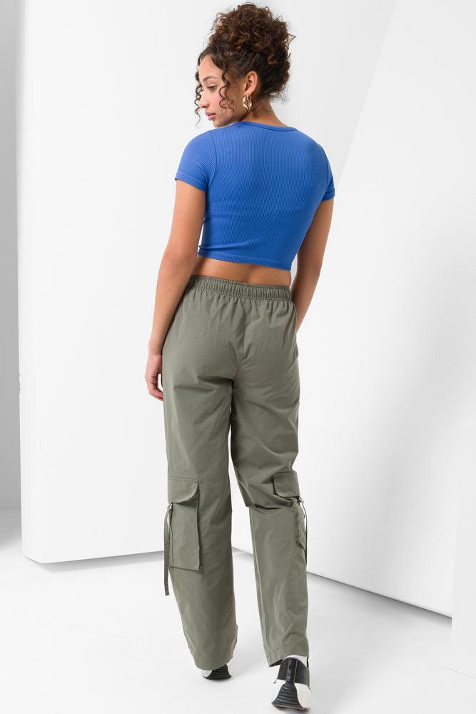 Seamless Cropped T-Shirt Blue (2)
