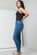 High Rise Skinny Denim Jean Mid Blue (2)