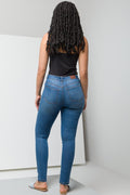 High Rise Skinny Denim Jean Mid Blue (3)