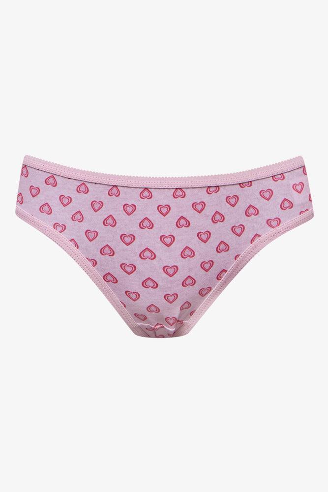 5 Pack Heart Bikini Panties Red (1)