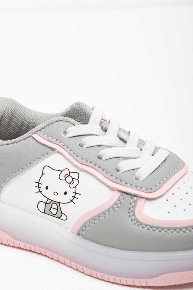 Hello Kitty Light Up Sneaker Grey Ackermans