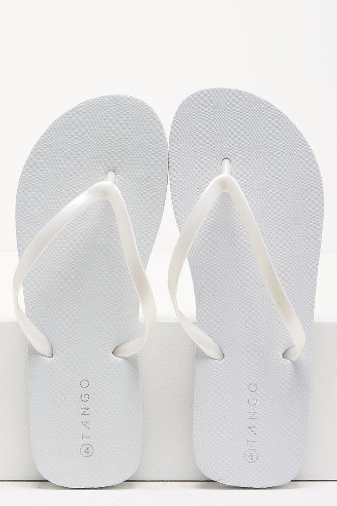 White flip flops top