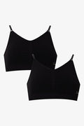 2 Pack Seam-free Bras Black