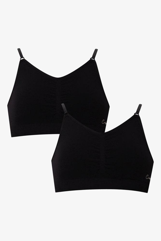 2 Pack Seam-free Bras Black