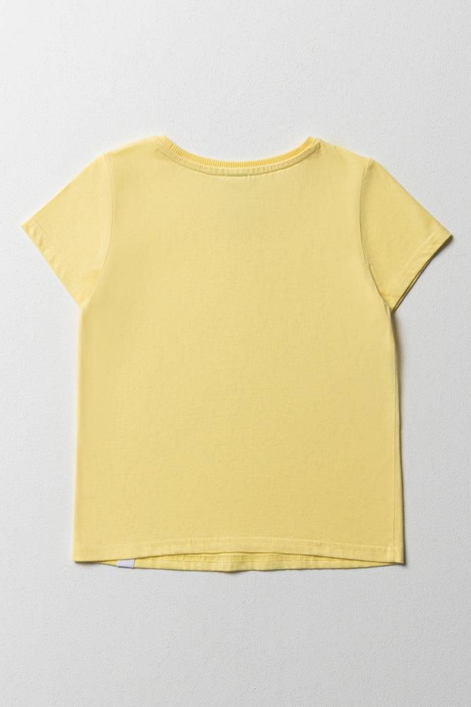 Yellow t shirt for ladies discount