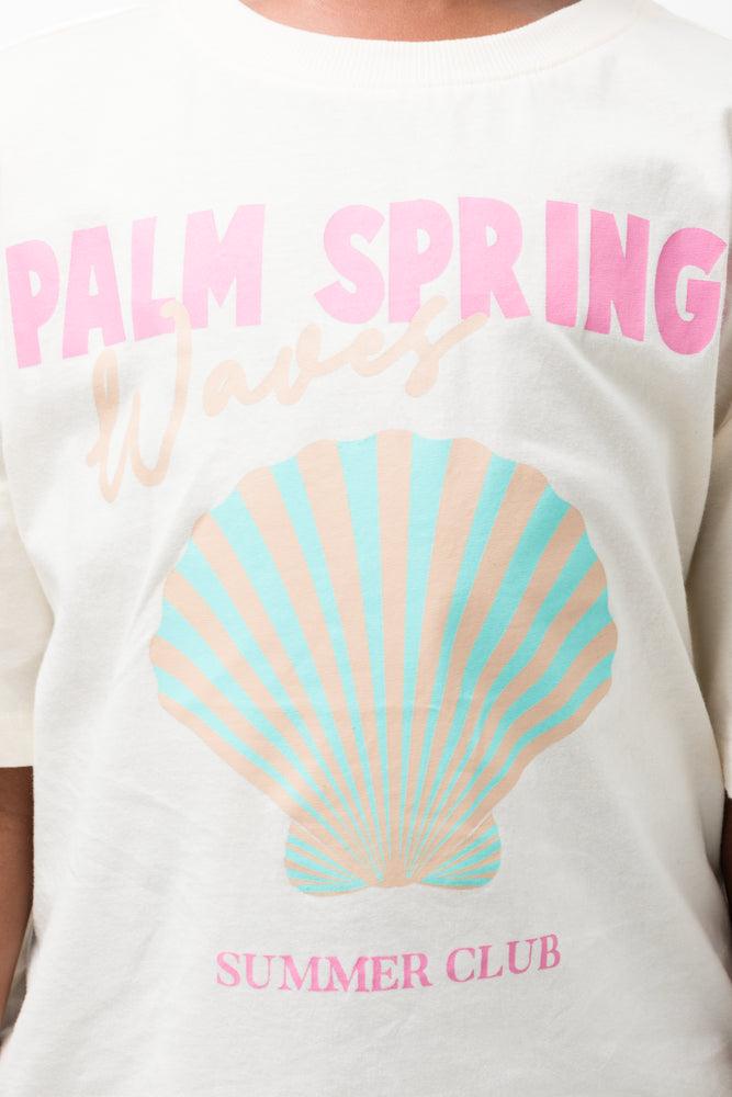 Shell Oversized Short Sleeve T-Shirt White (3)