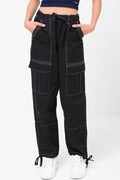 Twill Trouser With Contrast Top Stitch Black (1)