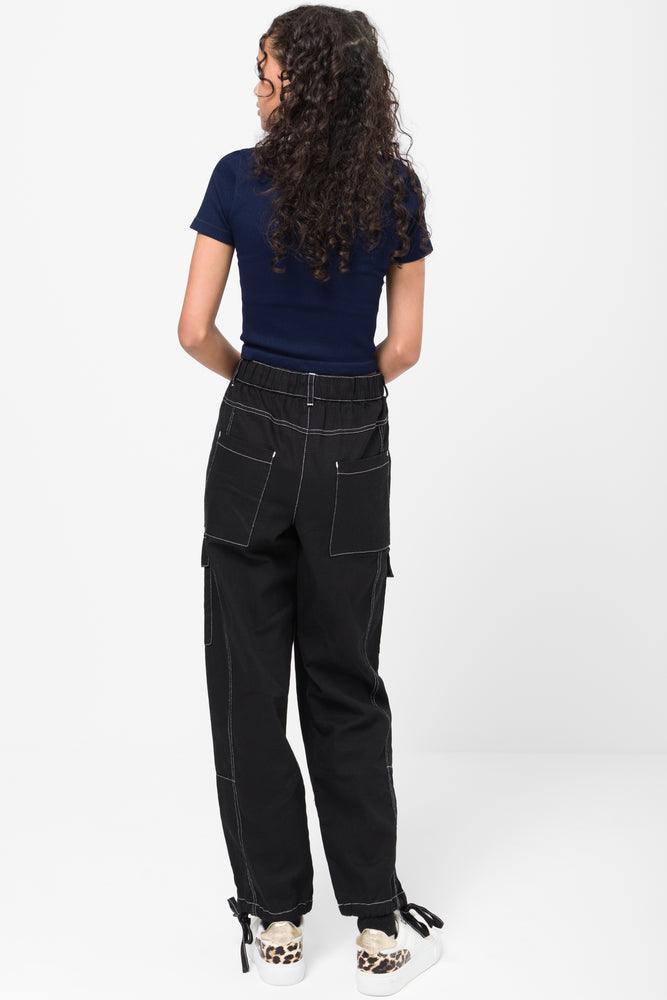 Twill Trouser With Contrast Top Stitch Black (3)