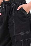Twill Trouser With Contrast Top Stitch Black (4)