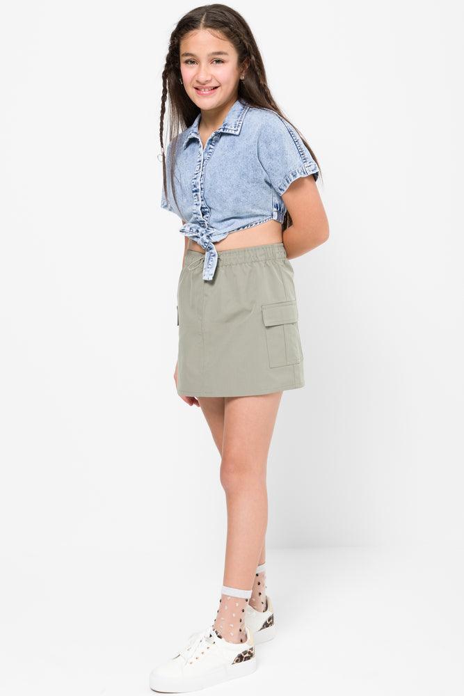 Cargo Skirt Vetiver Green (2)