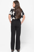 Linen Pull On Pants Black (3)