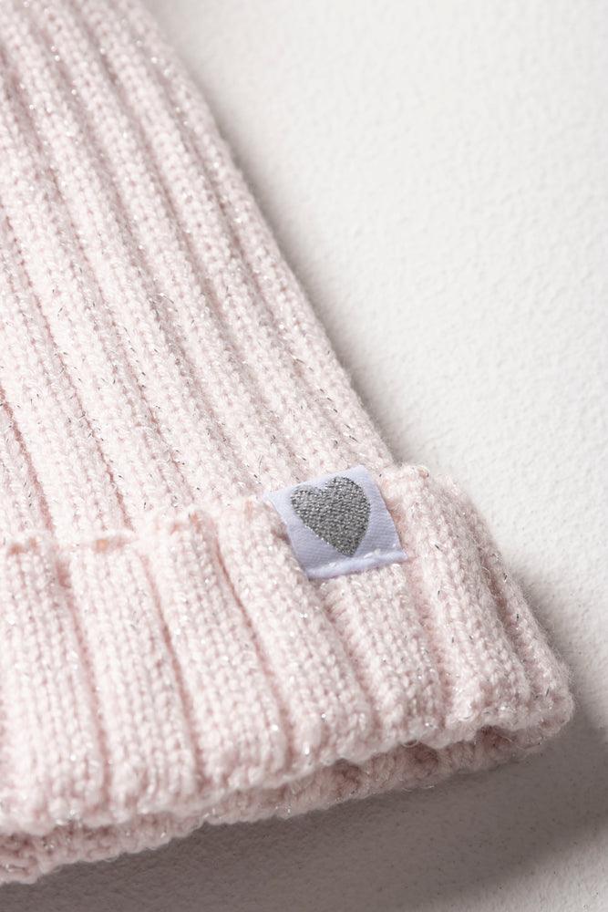 Pom-Pom Hat And Gloves Set Girls Pink