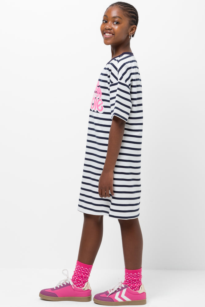 Barbie Stripe Dress Navy & White