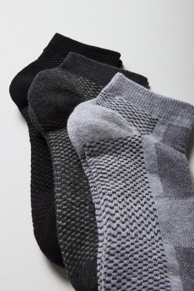 3 Pack Sport Socks Black & Grey (1)